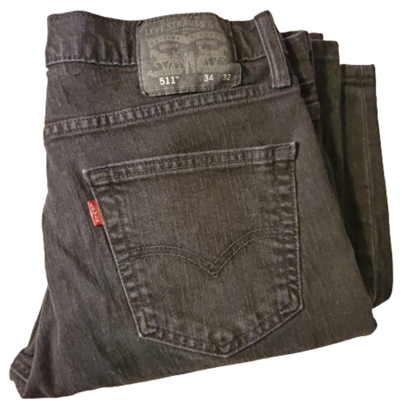 Levi's Other - Levi's 511 Black Straight Leg Jeans 34" x 32"
